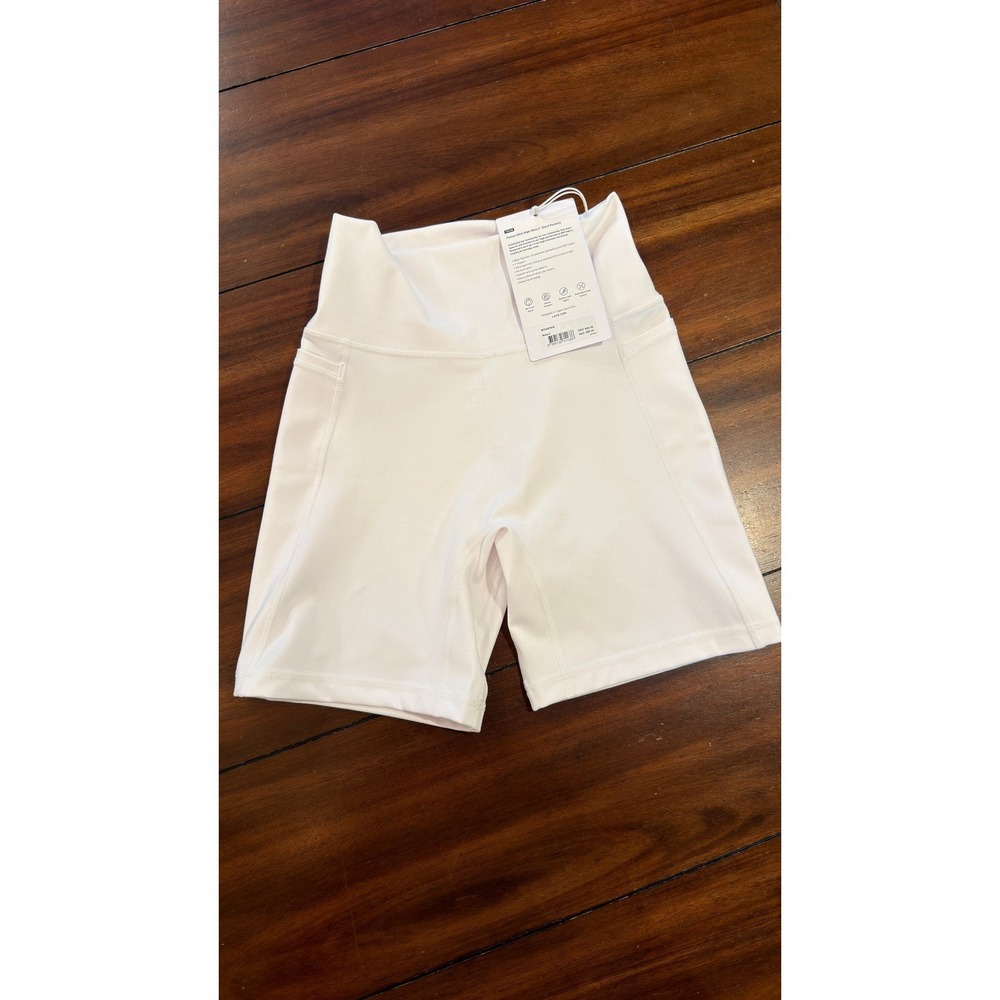 LSKD Fusion Ultra High-Rise 6" Short Pockets White Women's Size Small NWT NEW - Picture 3 of 16